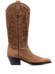 Buttero bottes d'inspiration western - Marron