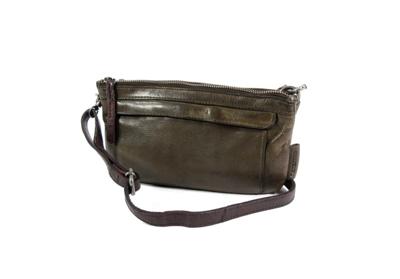 HIGHLAND PARK 2 vaks dames schoudertas olive