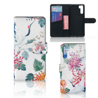 OPPO A91 | Reno3 Telefoonhoesje met Pasjes Bird Flowers - thumbnail