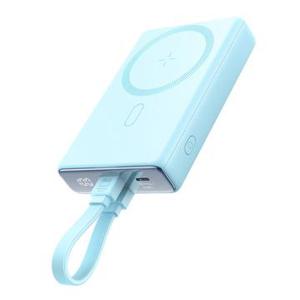 JOYROOM JR-PBM01 PD 20W 10000mAh telefoon Power Bank magnetische draadloze oplader met ingebouwde kabel / kickstand - Blauw