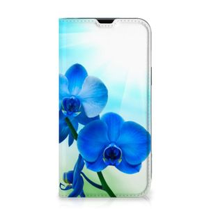 iPhone 13 Smart Cover Orchidee Blauw - Cadeau voor je Moeder