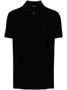 Roberto Cavalli polo à logo brodé - Noir