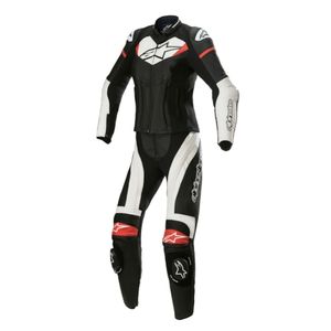 ALPINESTARS Stella GP Plus 2PC Suit, 2-delig motorpak, Zwart-Wit-Helder Rood