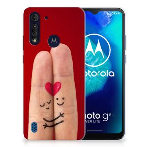 Motorola Moto G8 Power Lite Silicone Back Cover Liefde - Origineel Romantisch Cadeau