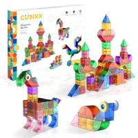 Cubixx - Magnetische Bouwstenen voor kinderen vanaf 3+ jaar, creatief educatief speelgoed in een 85-delige set, magnetisch constructiespeelgoed voor meisjes en jongens, Montessori STEM speelgoed