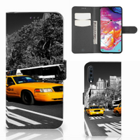 Samsung Galaxy A70 Flip Cover New York Taxi - thumbnail