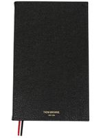 Thom Browne carnet en cuir grainé - Noir