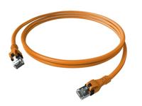 EasyLan DualBoot PushPull IP20 patchkabel, Cat.6A (Class EA), S/FTP, oranje, 3 m