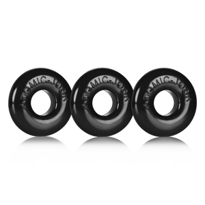 Oxballs Ringer - 3-pack of Do-Nut-1 Cockrings - Black