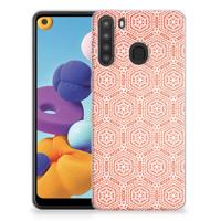 Samsung Galaxy A21 TPU bumper Pattern Orange