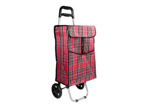 Benson Boodschappentrolley Ruit - 40L Capaciteit - Ideaal voor Winkelen