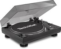 TechniSat TECHNIPLAYER LP 300 - professionele USB-DJ-platenspeler (met scratch-functie en digitaliseringsfunctie, toerental: 33/45 omw/min, kwartsgestuurde directe aandrijving) zwart