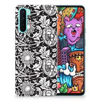 OnePlus Nord TPU Case Black Flowers - thumbnail