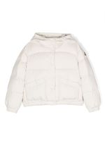 Moncler Enfant veste matelassée à logo brodé - Blanc - thumbnail