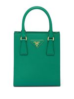 Prada petit sac à main en cuir à plaque logo - Vert