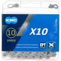 KMC X10 EPT -keten, volwassen unisex, grijs, 114 links