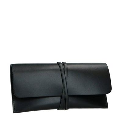 Sacha leren brillencase zwart