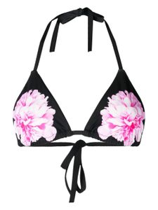 Cynthia Rowley floral-print bikini top - Noir