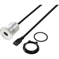 TRU COMPONENTS TC-13376300 USB 3.1-C ® bus/bus 1 m kabel zilver 1 stuk(s)