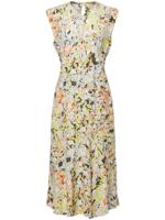 Equipment Jurk met bloemenprint - Beige