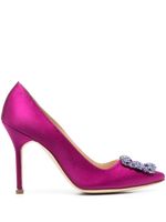 Manolo Blahnik escarpins Hangisi 105 mm à ornements en cristal - Rose - thumbnail