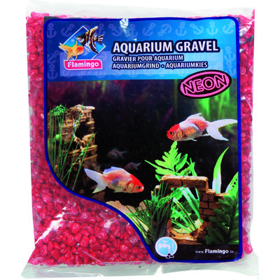 Aquariumgrind Neon Rood 4-7 mm - 1 kg 1 kg Flamingo Rood