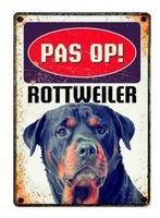 Plenty gifts Waakbord blik rottweiler - thumbnail