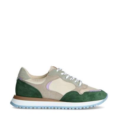 Sacha suède sneakers beige/groen Sacha suède sneakers beige/groen