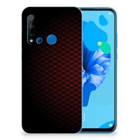 Huawei P20 Lite (2019) TPU bumper Geruit Rood