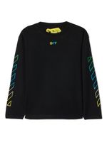 Off-White Kids t-shirt imprimé Arrows Rainbow à manches longues - Noir