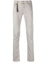 Incotex pantalon slim à taille basse - Gris