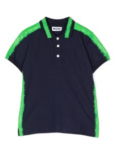 Moschino Kids polo à logo imprimé - Bleu