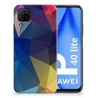 Huawei P40 Lite TPU Hoesje Polygon Dark