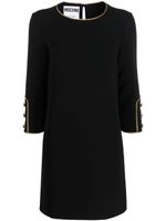 Moschino robe courte à bords contrastants - Noir