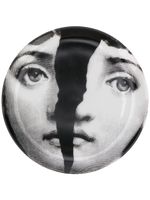 Fornasetti assiette décorative à imprimé graphique - Noir