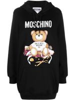 Moschino robe-hoodie à motif Teddy Bear - Noir