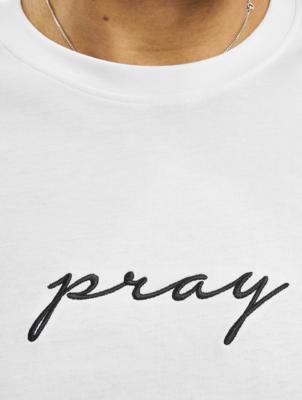 Mister Tee / t-shirt Pray Emb in wit Mister Tee / t-shirt Pray Emb in wit
