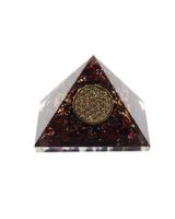 Orgone Piramide Granaat - Flower of Life - (40 mm) - thumbnail