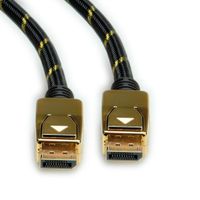 ROLINE 11.04.5920 DisplayPort kabel 1 m Zwart, Goud - thumbnail