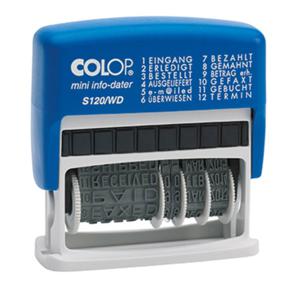 Colop mini info-dater S120/WD Datumstempel 47 x 4 mm (bxh) Blauw, Grijs