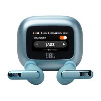 JBL Live Beam 3, Draadloze oordopjes met Bluetooth, 48 uur batterijduur, True Adaptive Noise Cancelling en Hoogwaardig JBL Signature Geluid, IP55 Waterproof, Closed-Back Stick Ontwerp, Blauw