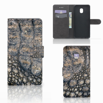 Samsung Galaxy J7 (2018) Telefoonhoesje met Pasjes Krokodillenprint Samsung Galaxy J7 (2018) Telefoonhoesje met Pasjes Krokodillenprint