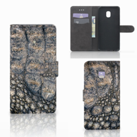 Samsung Galaxy J7 (2018) Telefoonhoesje met Pasjes Krokodillenprint