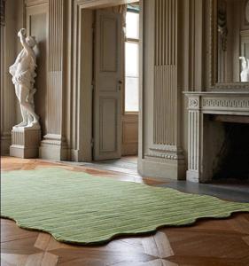 Layered - Vloerkleed Scallop Wool Rug Lime Green -