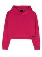 Il Gufo hoodie en coton mélangé à logo imprimé - Rose