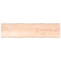 Tafelblad natuurlijke rand 200x50x6 cm massief eikenhout