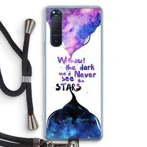 Stars quote: Sony Xperia 5 II Transparant Hoesje met koord