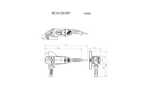 Metabo WE 24-230 MVT haakse slijper 23 cm 6600 RPM 2400 W 5,8 kg