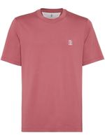 Brunello Cucinelli t-shirt en coton à logo imprimé - Rouge - thumbnail