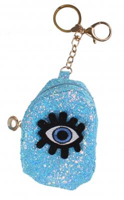 Create It! sleutelhanger tasje 9,5 cm blauw Create It! sleutelhanger tasje 9,5 cm blauw